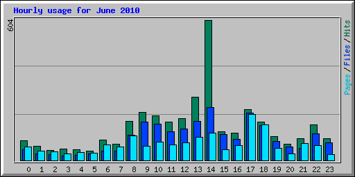 Hourly usage for June 2010