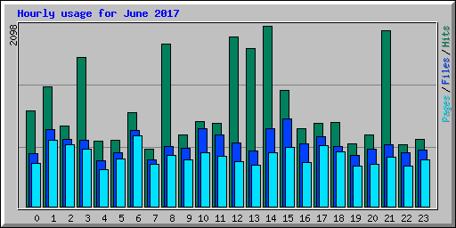 Hourly usage for June 2017