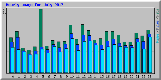Hourly usage for July 2017
