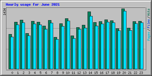 Hourly usage for June 2021